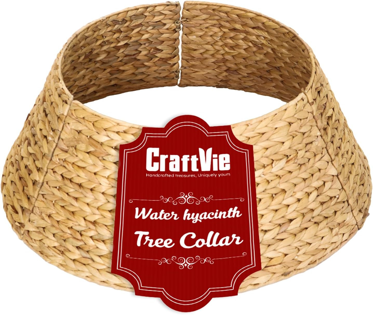 CraftVie 21.5" Christmas Tree Collars, Tightly Woven Handicraft, Warm and Cozy Rustic Farmhouse &... | Amazon (US)