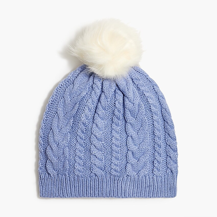 Cable pom-pom beanie hat | J.Crew Factory