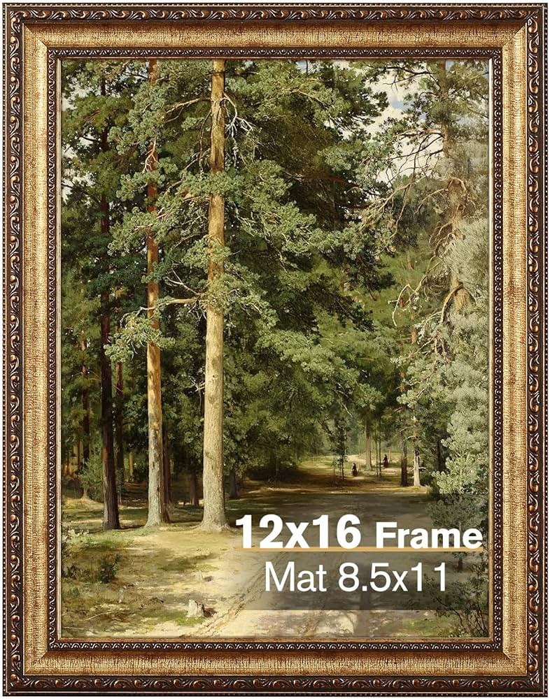 12x16 Gold Picture Frame, Ornate Vintage Picture Frames for Wall or Tabletop Display, 12 x 16 Pho... | Amazon (US)