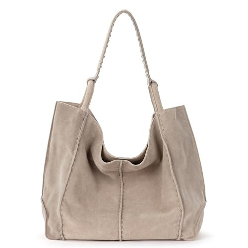 The Sak Los Feliz Large Tote Bag - Premium Leather Handbag With Stylish Design For Everyday, Travel, Beach Bag - Roomy, Durable, Lined Purse With Shoulder Bag Strap, Zipper Pocket | Amazon (US)