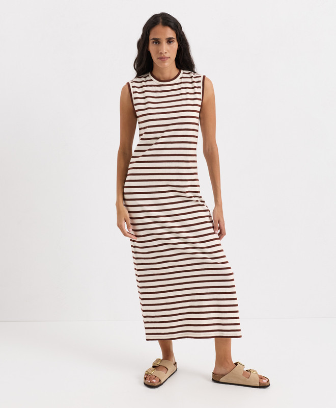 Women\u2019s Soft-slub Essential Easy Muscle Tee Maxi Dress made with Organic Cotton | Pact | Pact Apparel