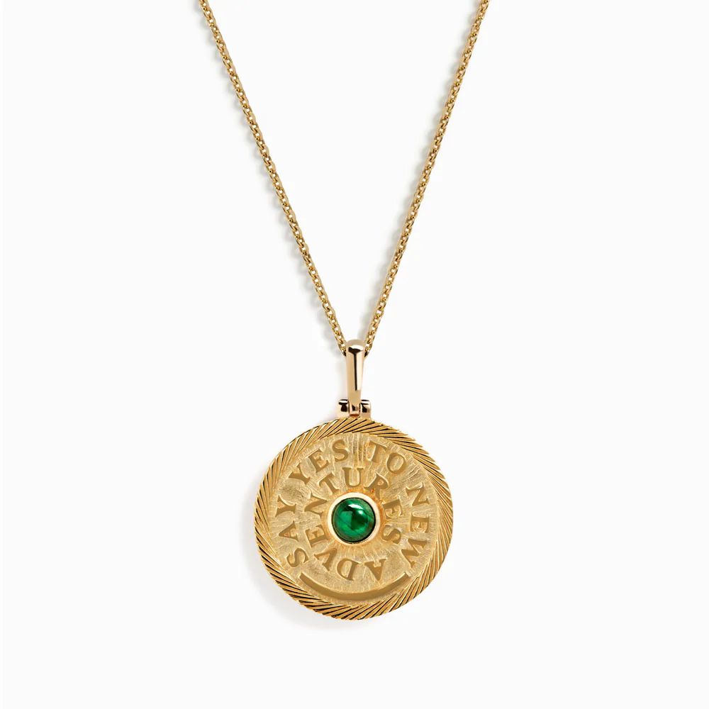 Say Yes to New Adventures Affirmation Coin Necklace | Awe Inspired