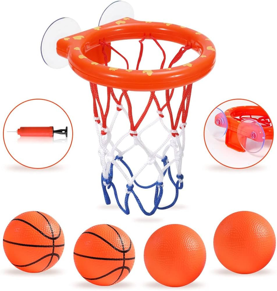 Bath Toys - Bath Basketball Hoop for Kids - Bathtub Basketball Hoop for Toddlers,Fun Bath Toys Sh... | Amazon (US)