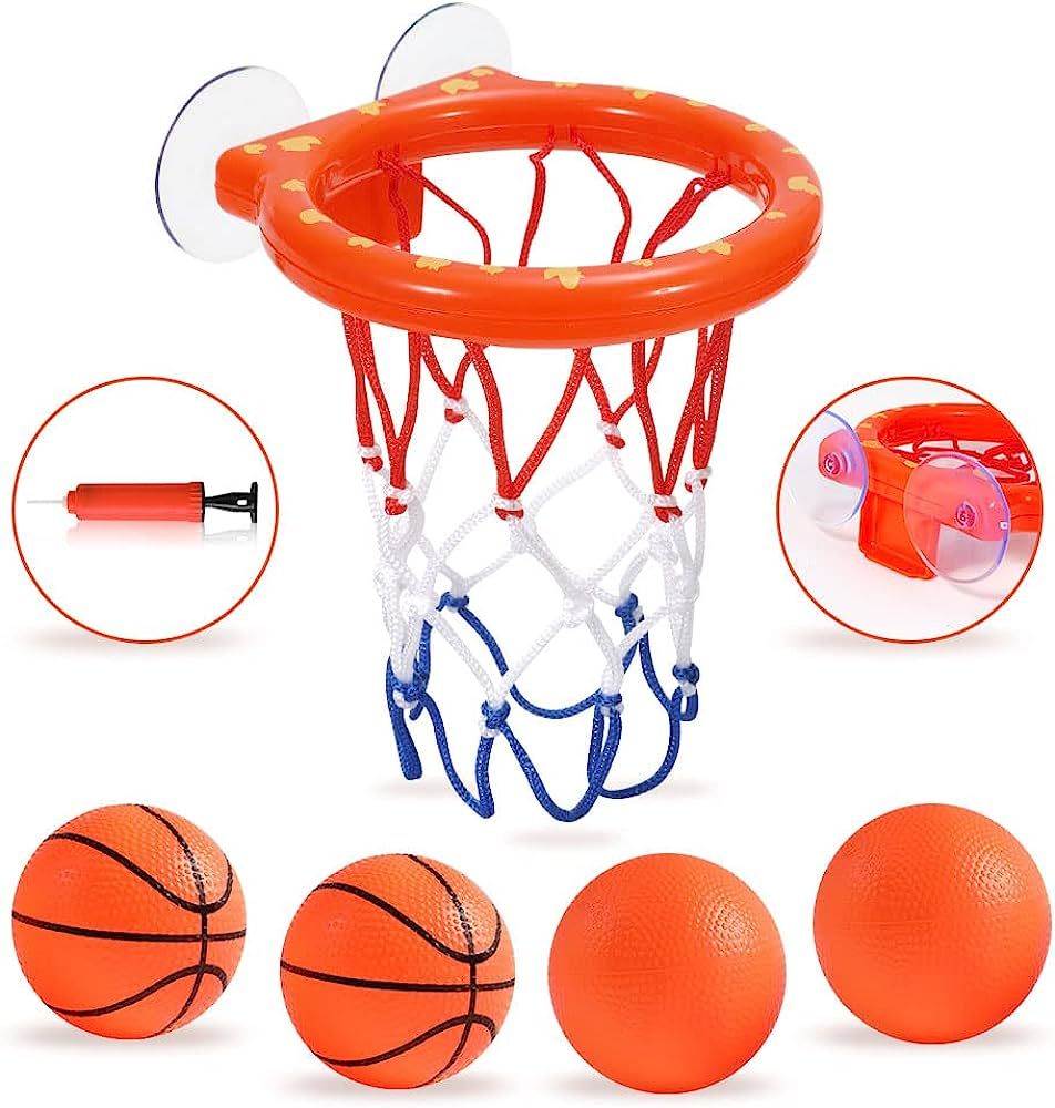 Bath Toys - Bath Basketball Hoop for Kids - Bathtub Basketball Hoop for Toddlers,Fun Bath Toys Sh... | Amazon (US)