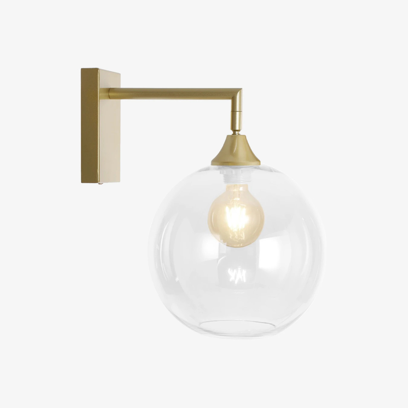 Wall Light - Gold - Clear Globe Shade | Fy! (UK)