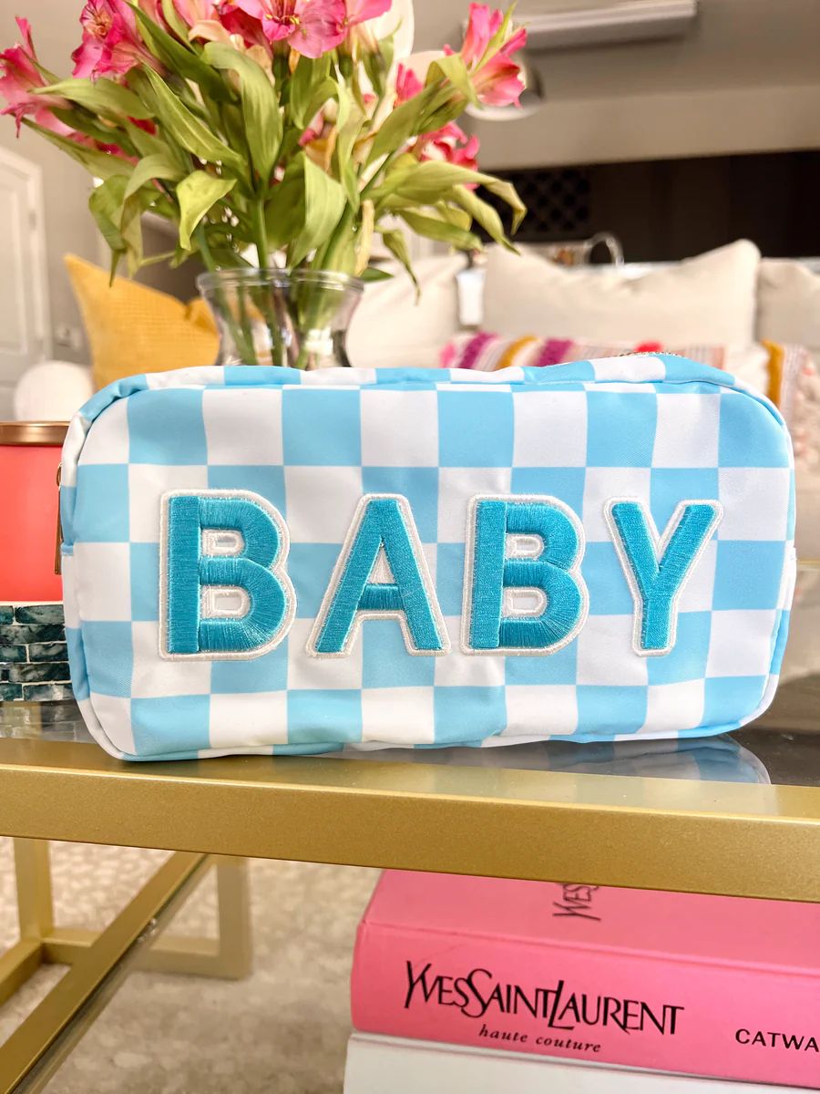 Baby Medium Bag - Blue Checkered | KenzKustomz