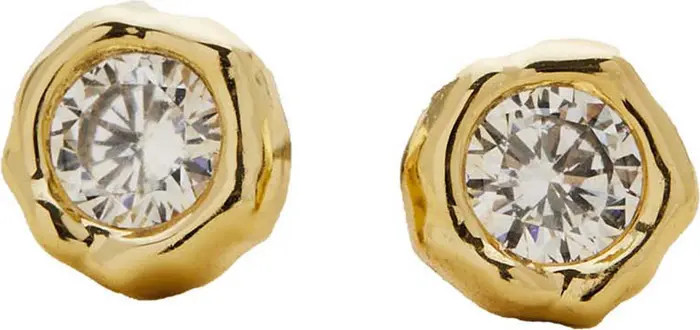 Asterales Molten Bezel Stud Earrings | Nordstrom