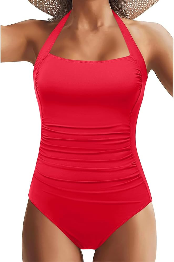 Tempt Me Women One Piece Swimsuits Tummy Control Bathing Suits Push up Full Coverage Swimwear | Amazon (US)