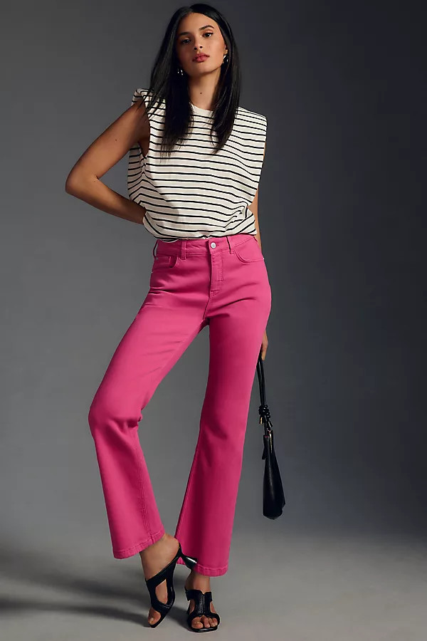 The Yaya Mid-Rise Crop Flare Jeans by Pilcro | Anthropologie (US)