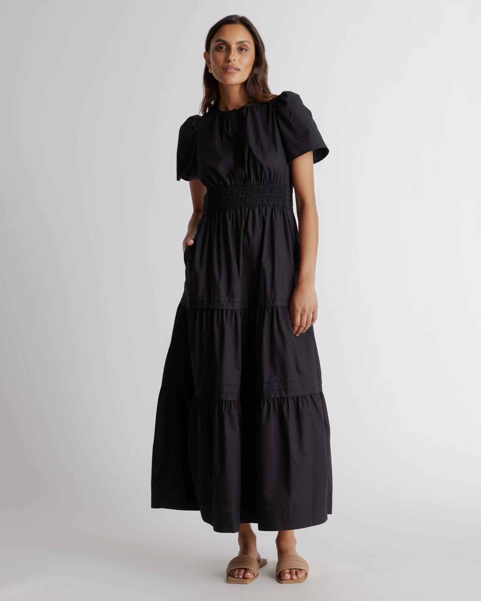 100% Organic Cotton Tiered Maxi Dress | Quince