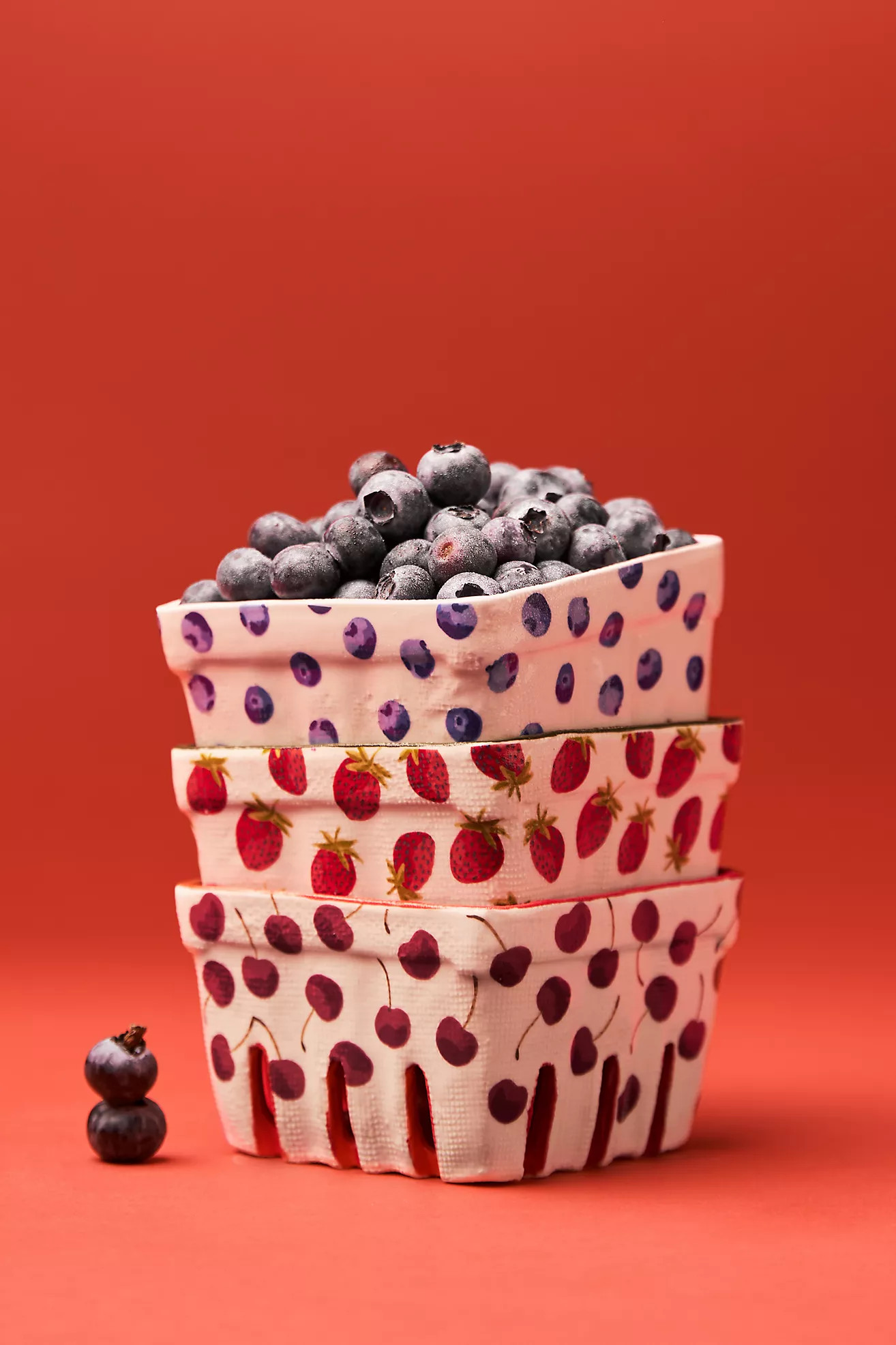Fruta Stoneware Berry Basket | Anthropologie (US)