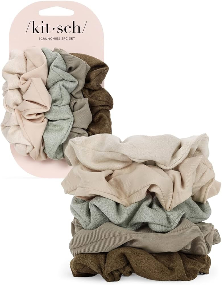 Kitsch Scrunchies for Women - No Crease Hair Ties for Girls | Scrunchies For All Hair Types and T... | Amazon (US)