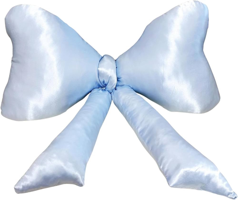 Bow Pillow - Big Bow Throw Pillow - Bow Shaped Pillow - Silky Satin - Coquette Decor - Bow Room D... | Amazon (US)