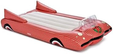 FUNBOY Christmas Convertible Kids Sleeper Air Mattress – Inflatable Red Striped Car Bed with So... | Amazon (US)