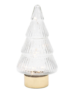 9in Lit Tree With Gold Tone Plated Bottom | TJ Maxx