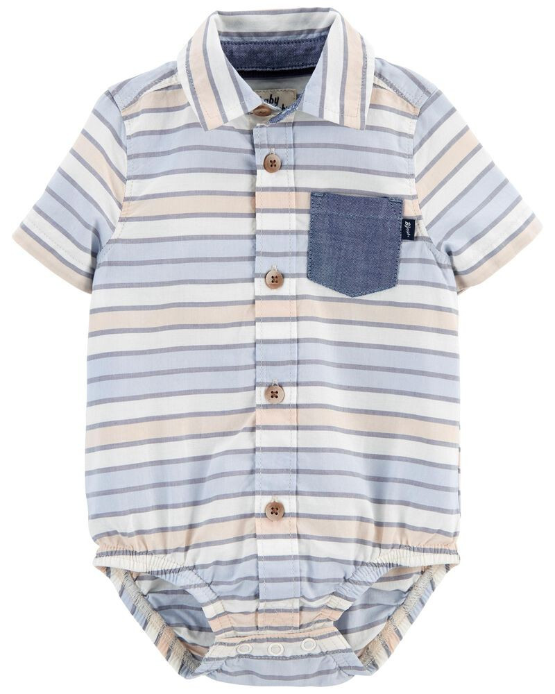 Striped Button-Front Bodysuit | OshKosh B'gosh
