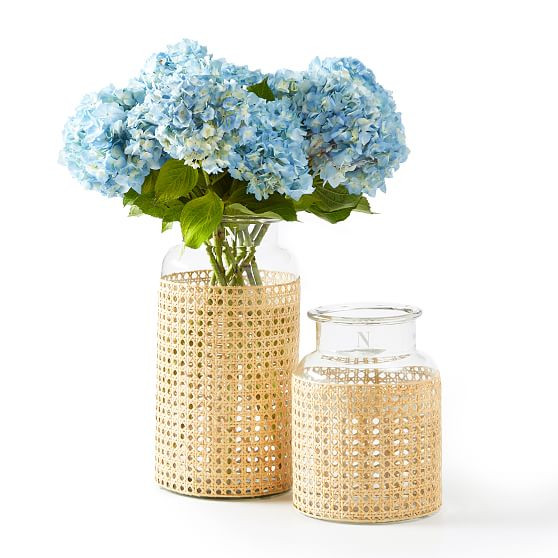 Handcrafted Cane Vase, Set of 2 | Mark and Graham | Mark and Graham