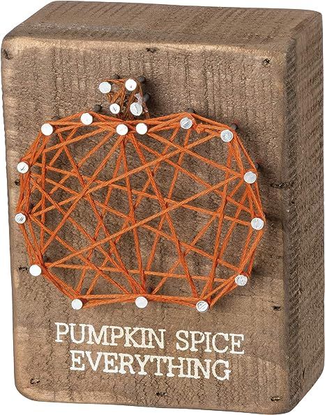 Primitives by Kathy String Art Slat Wood Box Sign, 3 x 4-Inch, Pumpkin Spice Everything | Amazon (US)