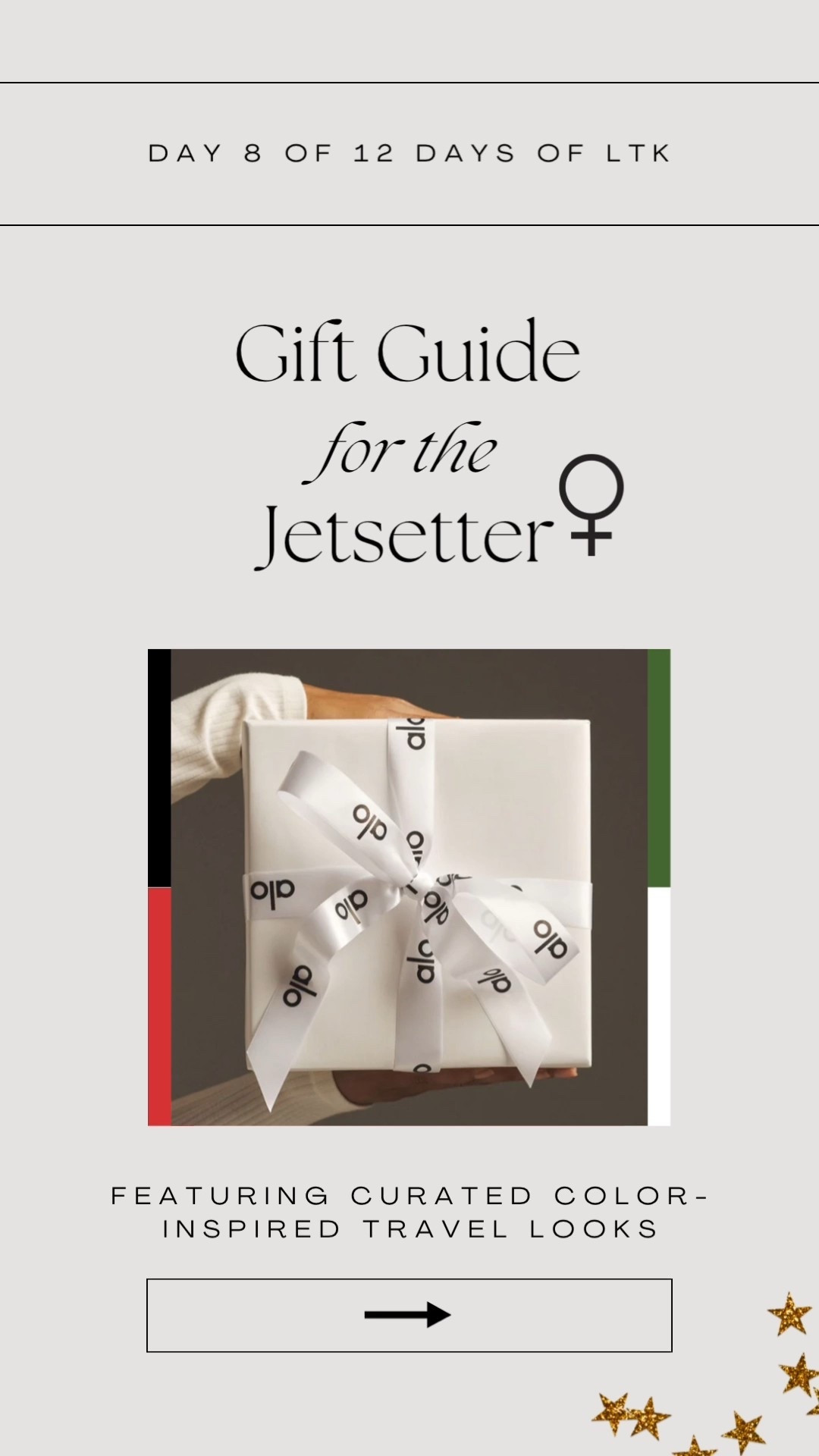 Day 8 of 12 Days of LTK - THE TRAVEL COLOR EDIT 🎨✈️

Here’s a color-inspired gift guide featuring my favorite Alo pieces in blassic Black, Bright Red, Clover Green, & White.

These sets are perfect for airport outfits, cozy holiday travel, or gifting the travel girl who loves a cute athleisure moment.
Swipe through each color to shop the full look!

Shop all items here 🤍
#LTKfashion #LTKtravel #AloYoga #yogastyle #travelstyle #airportoutfit #travelgirl #neutralstyle #traveloutfits #activewear #fitness #giftsforher #LTKfinds

#LTKSaleAlert #LTKGiftGuide #LTKHoliday #LTKootd
