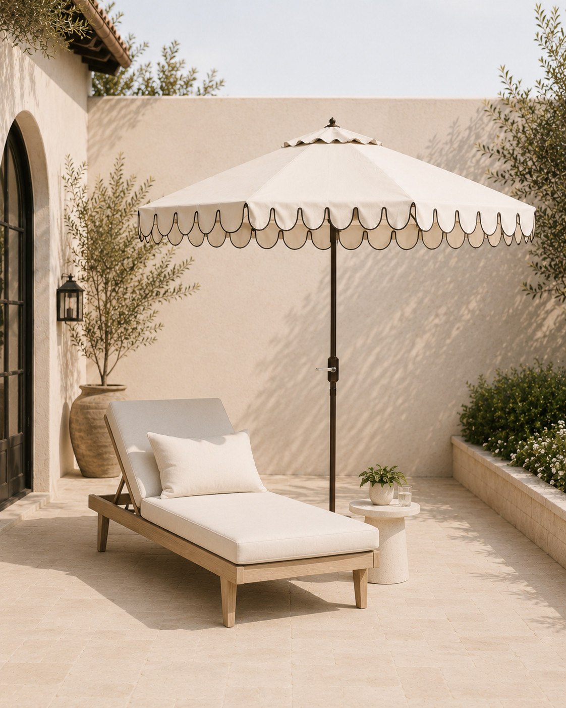 This scalloped outdoor umbrella looks like it belongs at a luxury resort... but it's 42% off at Wayfair. ☀️

#LTKHome #LTKSaleAlert #LTKSeasonal
