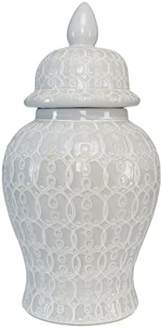 TIC Collection Hand Crafted and Hand Painted Ellery Jar, Multi-Tonal Shades of Cream, Taupe, & Gr... | Amazon (US)