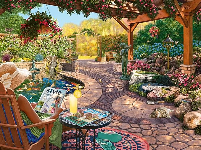 Ravensburger Cozy Backyard Bliss - 750 Piece Large Format Jigsaw Puzzle for Adults & Kids | Uniqu... | Amazon (US)
