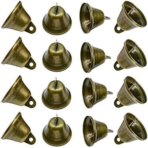 Amazon.com: Maydahui 20PCS Bronze Jingle Bells Vintage Brass Color Mini (1.7 X 1.5 Inches) for We... | Amazon (US)