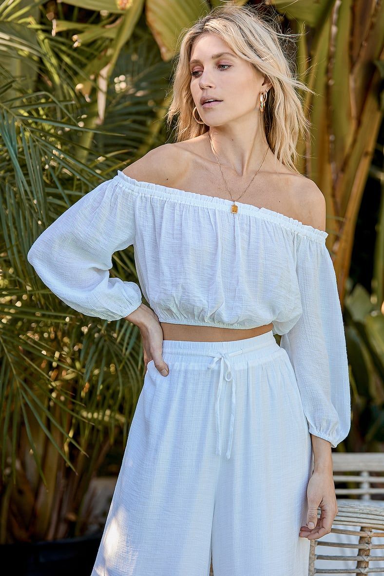 Grab Your Passport White Two-Piece Swim Cover-Up Jumpsuit | Lulus (US)