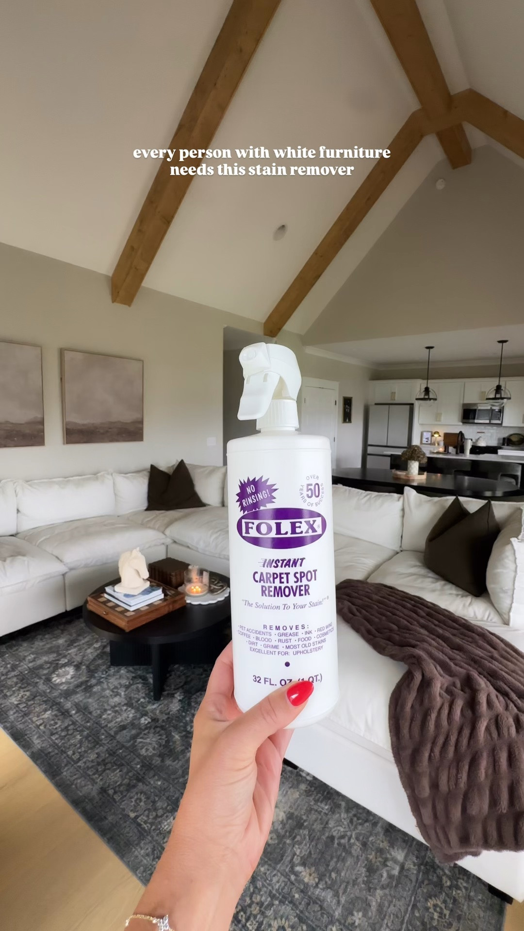 Folex Stain remover - no rinsing required. Removes wine, blood, chocolate, makeup, pen stain and more from carpet, upholstery, rugs, clothes, etc!

#LTKmomlife #LTKHome