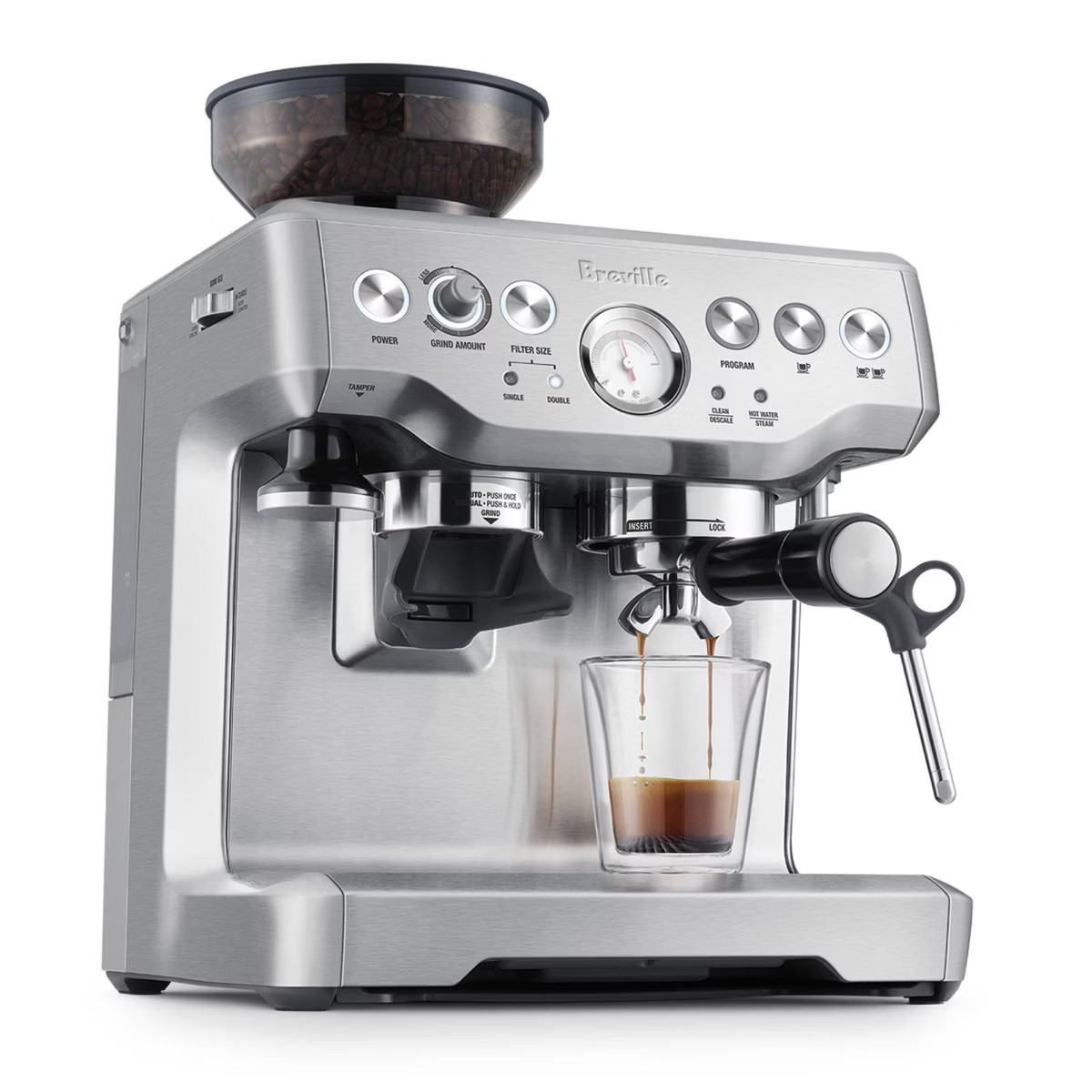 Breville Stainless Steel Barista Express Espresso Machine Light Silver BES870XL: 15 Bars Pressure... | Target