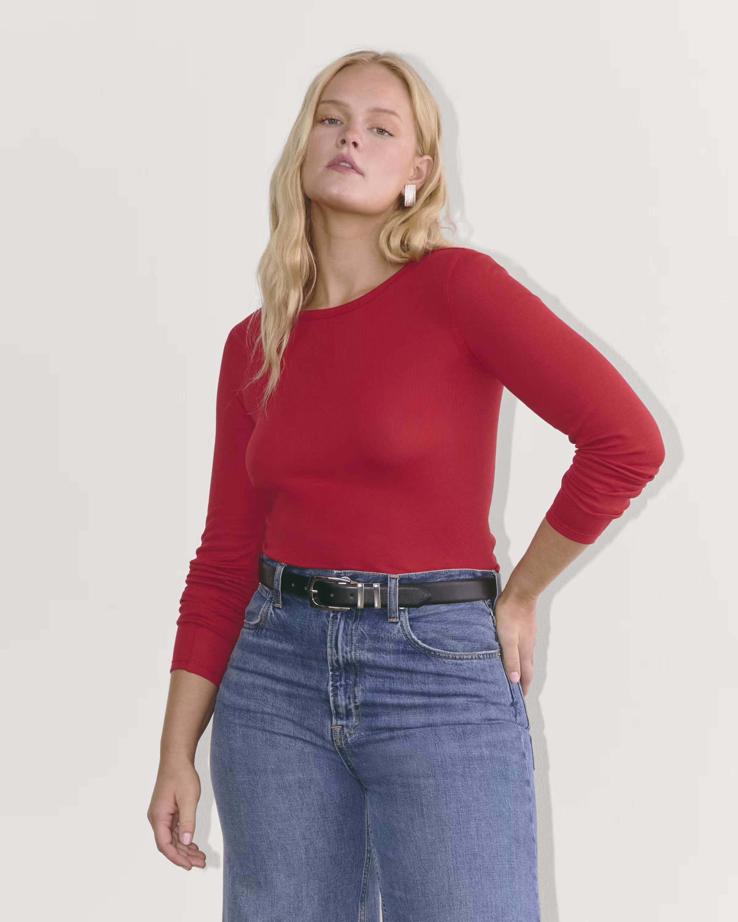 The Luxe Rib Long-Sleeve Crew | Everlane