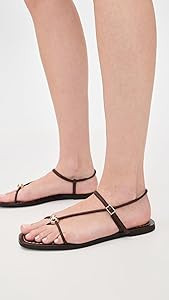Amazon.com | Loeffler Randall Women's Lara Strappy Flat Sandals, Espresso, 10 Medium US | Heeled ... | Amazon (US)