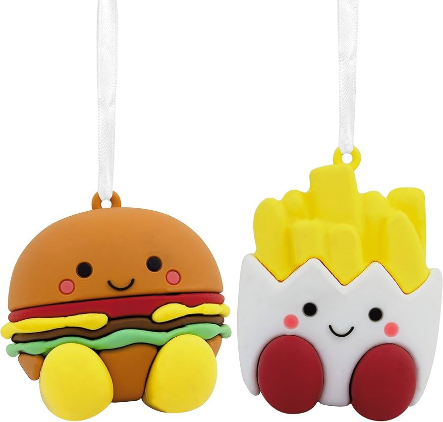 Hallmark Better Together Burger and Fries Magnetic Christmas Ornaments, Set of 2 | Amazon (US)