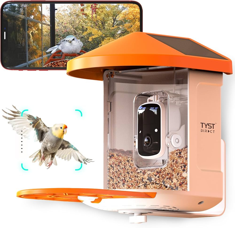 TYST Direct- Smart Bird Feeder with Camera Solar Powered, AI Recognition,Auto-Record HD Bird Feed... | Amazon (US)