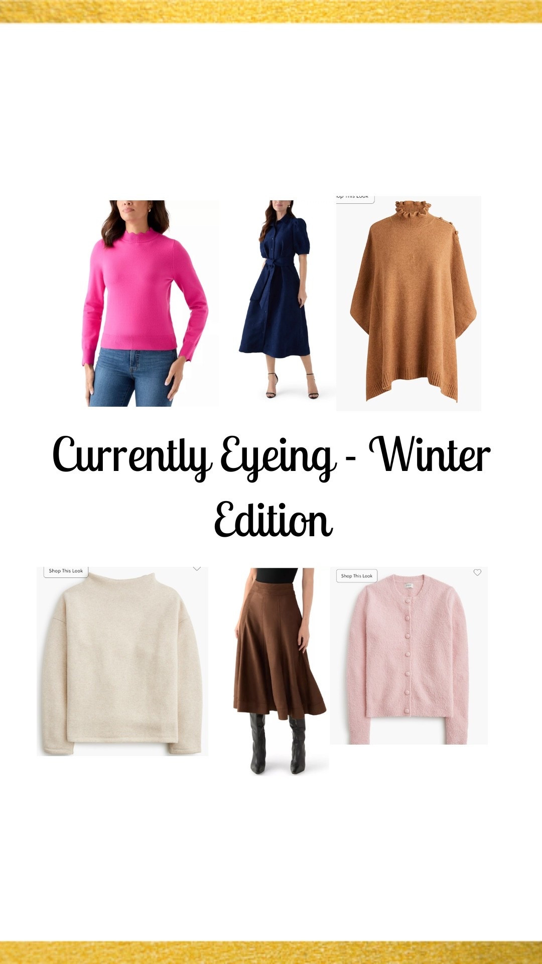 Winter Staples I’m Currently Eyeing!

Sweaters • Sweater • Knit Cape • Suede Dress • Suede Skirt • Suede • Scalloped Sweater • Turtleneck • Cardigan 

#LTKFindsUnder50 #LTKFindsUnder100 #LTKSeasonal