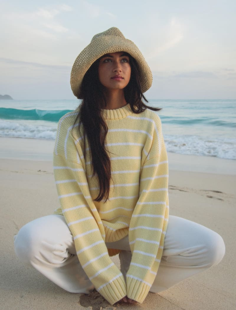 Bayside Sweater | Banana Stripe | Rumored