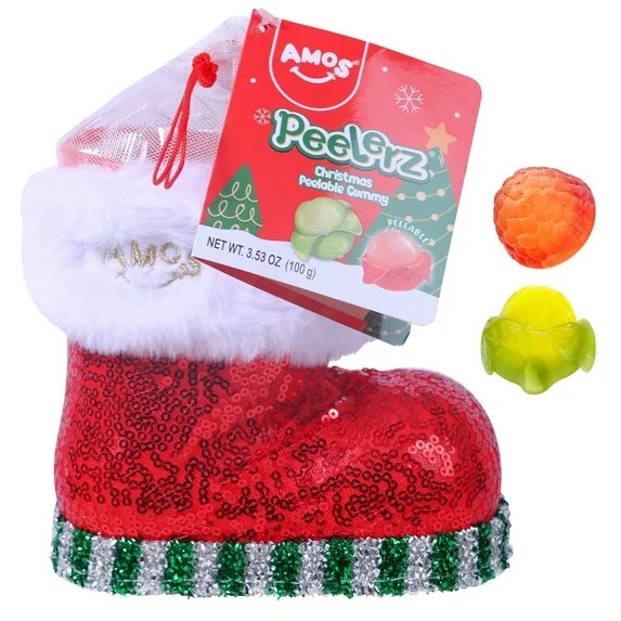 Amos Peelerz Christmas Candy Boots, Mix Flavor Gummy Candy Gifts for Kids 3.53 oz - Walmart.com | Walmart (US)