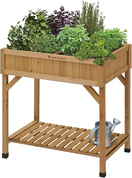 VegTrug\u00ae 8 Pocket Herb Garden, Wooden Herb Planter, Natural | Amazon (US)