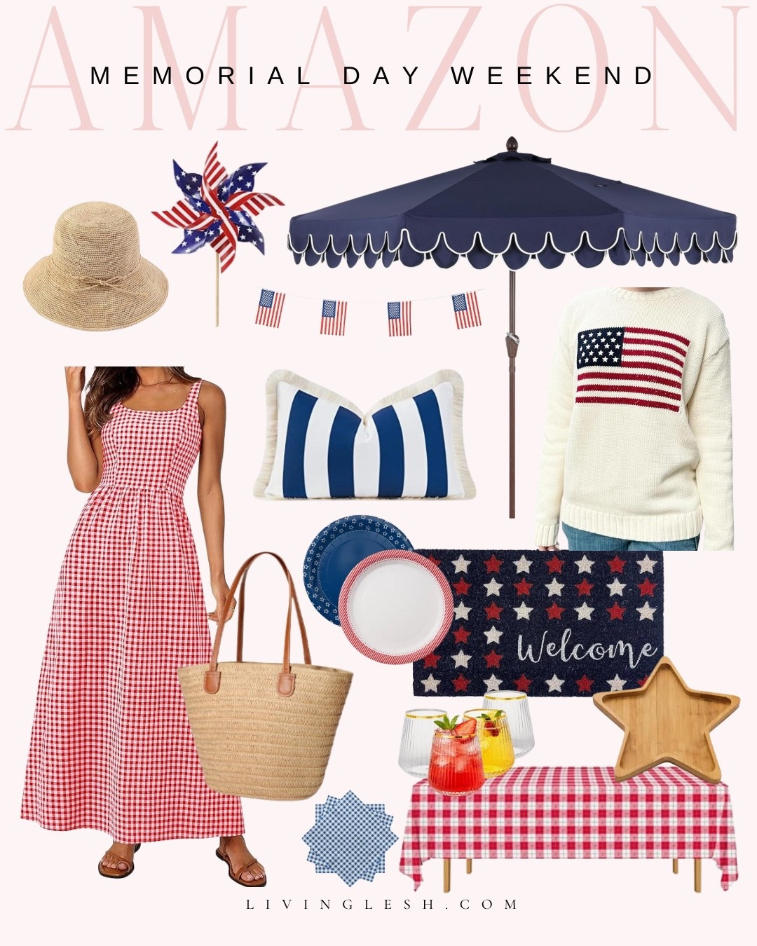 Amazon finds | Amazon home | Memorial day | Memorial day weekend | Holiday weekend | Home finds | Memorial day decor | red, white and blue | American outfit | July 4th | 4th of july

#LTKSeasonal #LTKHome