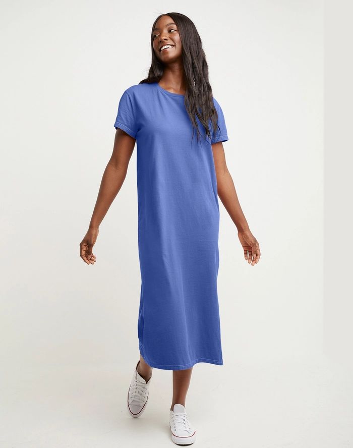Hanes Originals Women's Garment Dyed Midi Dress | Hanes.com