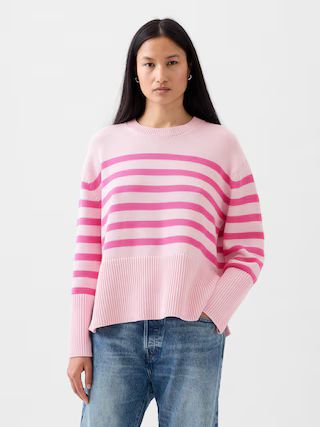 24/7 Split-Hem Crewneck Sweater | Gap (US)