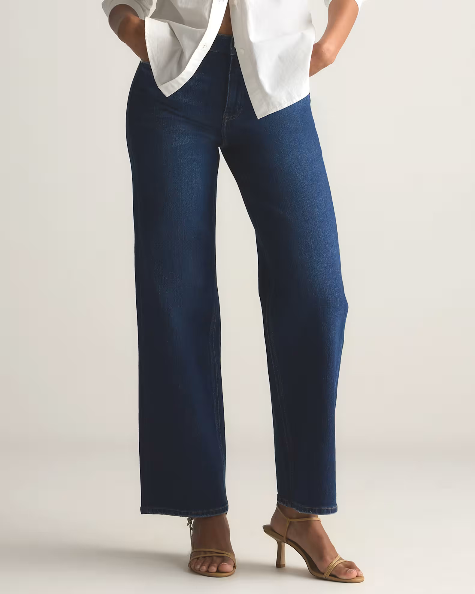 Bella Stretch Relaxed Straight Jeans in Stormy Blue | Quince