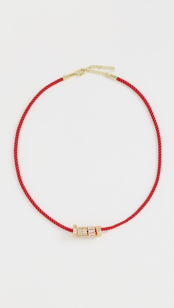 Red Cord Rondelle Charm Necklace | Shopbop