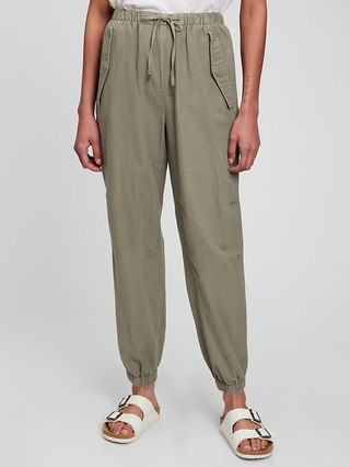 High Rise Linen Utility Jogger with Washwell | Gap (US)