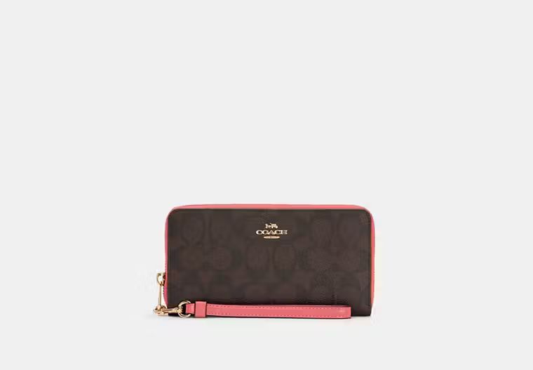 Long Zip Around Wallet In Signature Canvas | Coach Outlet