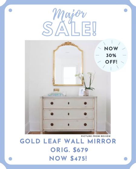 I included this mirror in my Frontgate Pre- Labor Day sales post yesterday but felt like it needed it’s own appreciation post!🤩🤣😍

This gorgeous gold leaf vintage inspired wall mirror is now 30% OFF and over $200 less!! Originally $679 but now marked down to $475! 

I’ve looked through a lot of gold vintage looking mirrors (because there are ALOT out there) and I just love the simple elegance of these. Contemplating getting two for my dining room!! 👀🙏🏻

PS included a new dupe for this gorgeous dresser, that’s also included in their pre-labor day sale!! 🙌🏻

#LTKstyletip #LTKsalealert #LTKhome