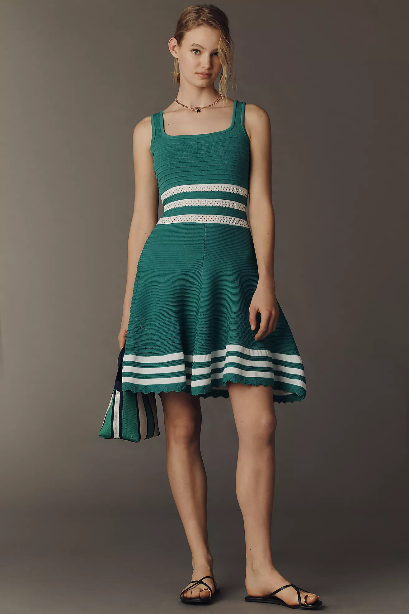 Maeve Sleeveless Square-Neck A-Line Sweater Dress | Anthropologie (US)