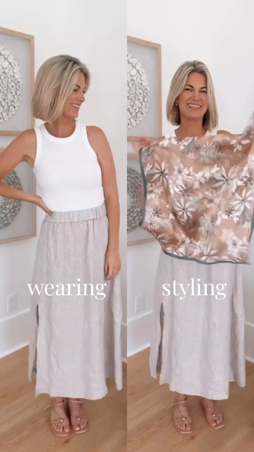 Linen maxi skirt styled! I am 5 11” wearing small in both pieces.

#LTKOver40 #LTKTall #LTKTravel