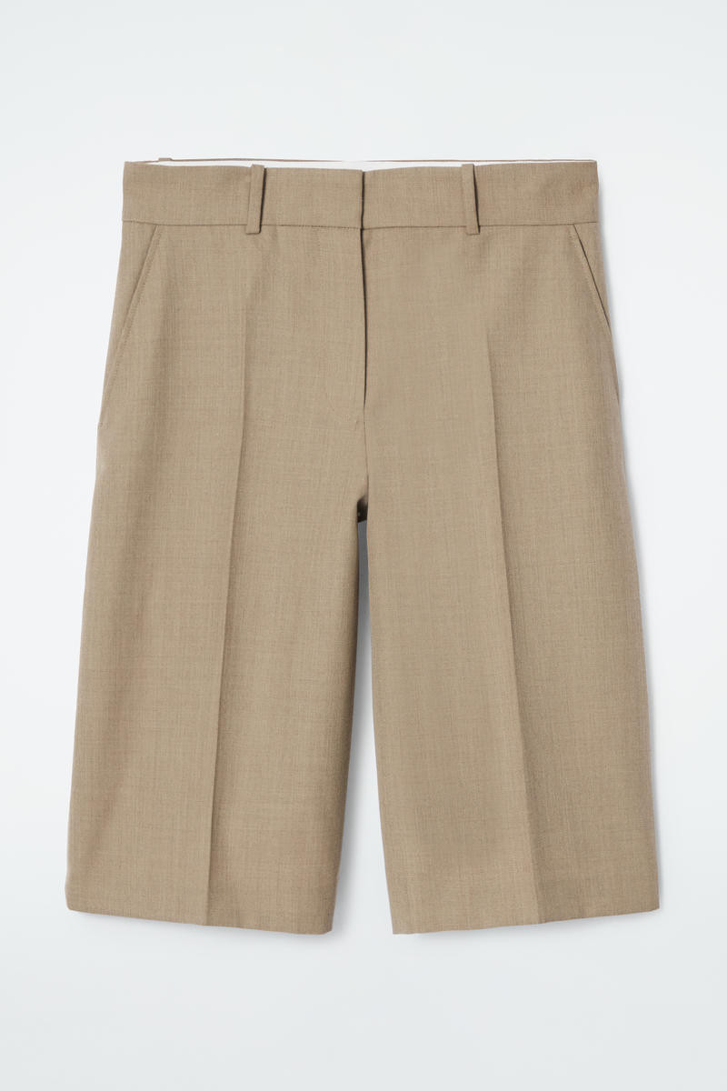 Longline Wool-Blend Twill Shorts | COS UK