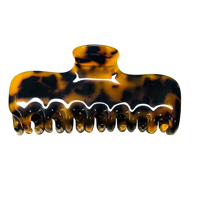 Large Hair Claw Clips for Women,3.8’’ Acetate Hair Clip,Jelly Square Rectangle Clip for Thin ... | Amazon (US)